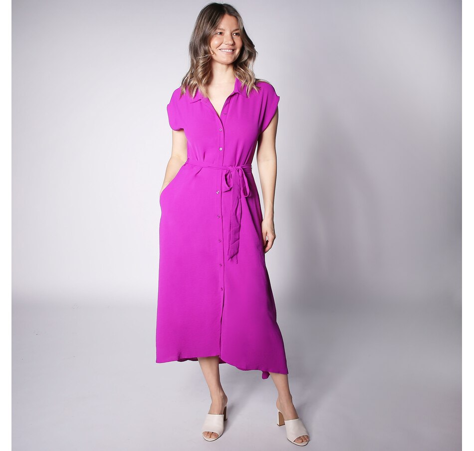 Image 247290_VIBVT.jpg, Product 247-290 / Price $19.33, Nina Leonard Collared Button Front Textured Dress With Pockets from Nina Leonard on TSC.ca's Fashion department