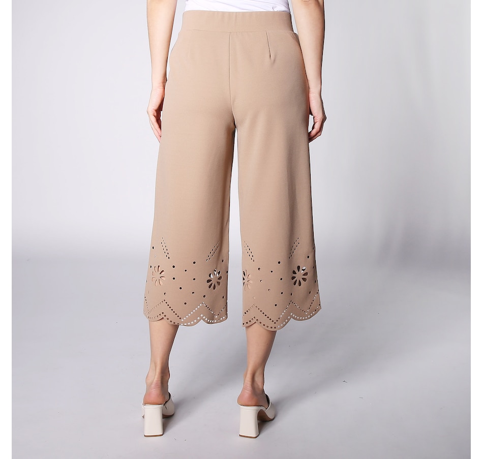 Image 247297_ALTMORE1.jpg, Product 247-297 / Price $29.33, Nina Leonard Elastic Waist Wide Leg Gaucho Pant from Nina Leonard on TSC.ca's Fashion department