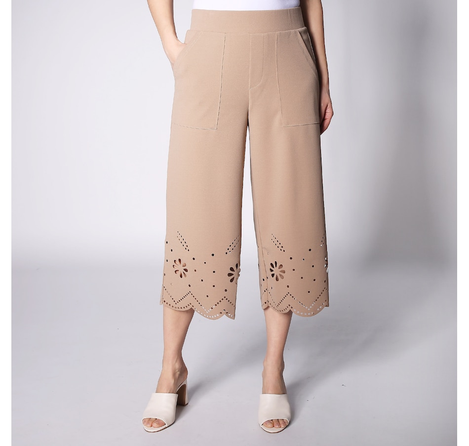 Image 247297_TN.jpg, Product 247-297 / Price $29.33, Nina Leonard Elastic Waist Wide Leg Gaucho Pant from Nina Leonard on TSC.ca's Fashion department