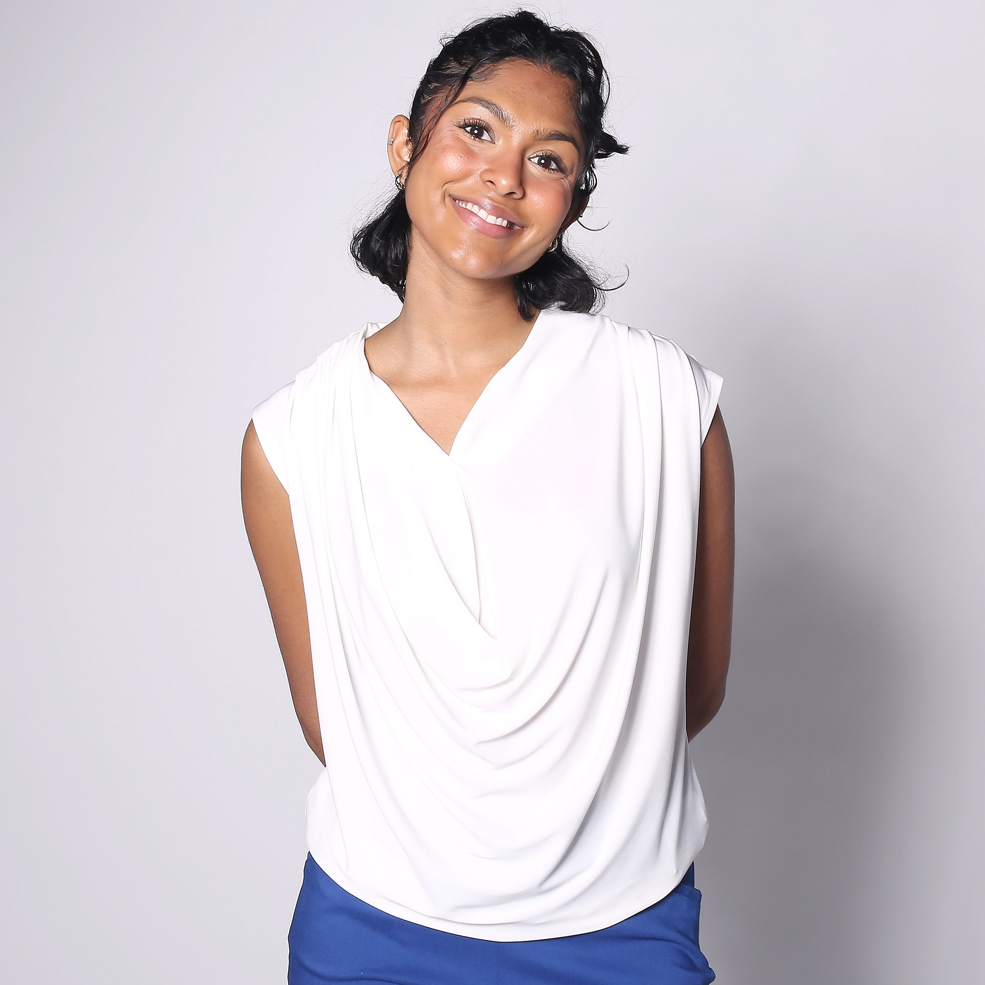 Nina Leonard Drape Neck Top - TSC.ca