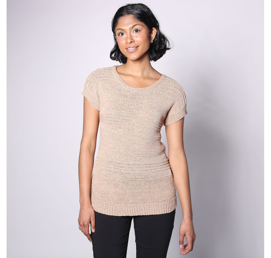 Clothing & Shoes Tops TShirts & Tops Nina Leonard Round Neck