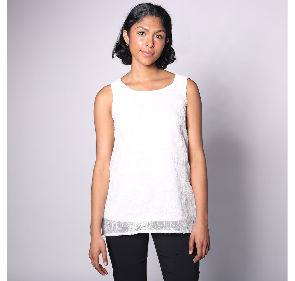 Image 247310_IVR.jpg, Product 247-310 / Price $18.33, Nina Leonard Scoop Neck Sleeveless Float Top from Nina Leonard on TSC.ca's Fashion department