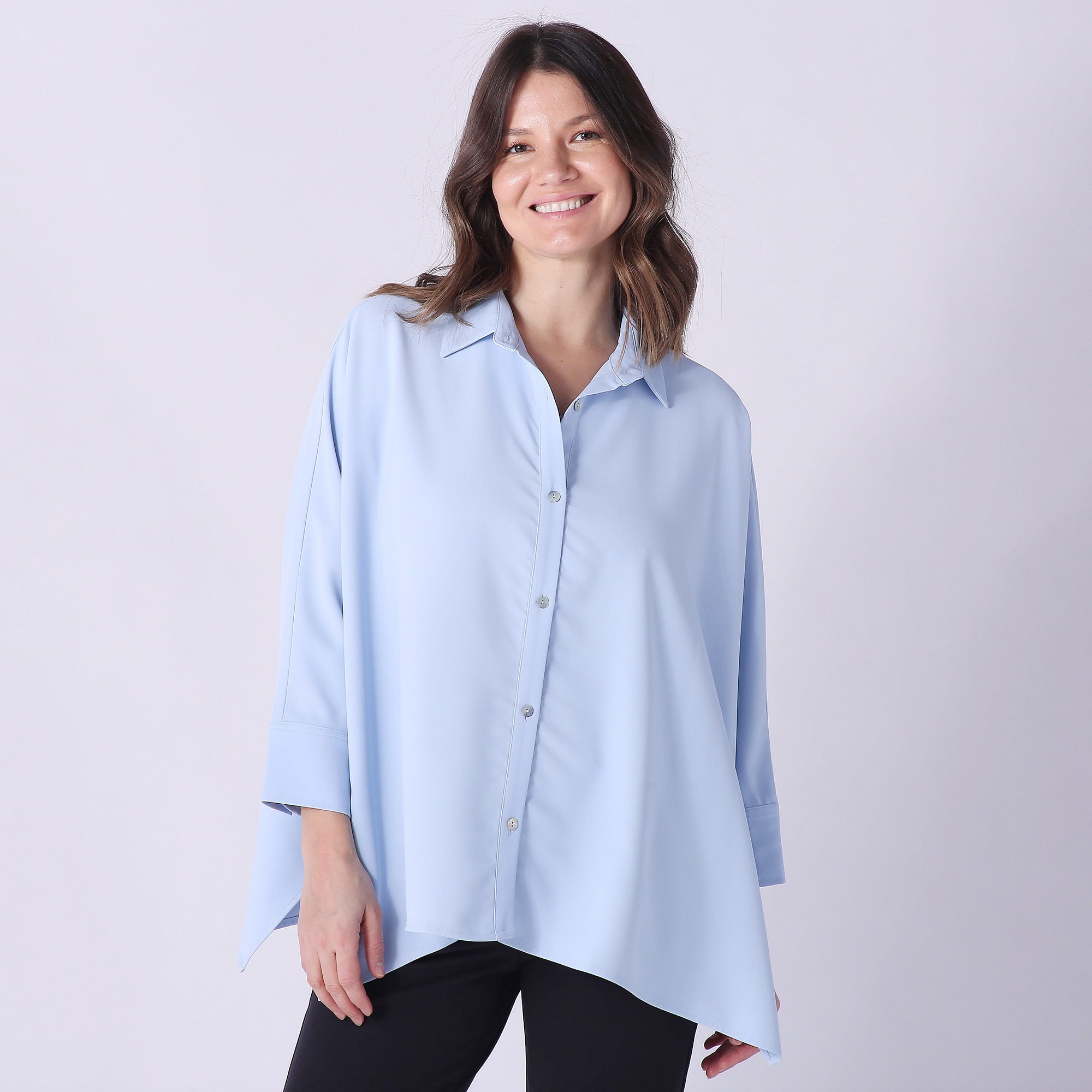 Wynne Layers Drapey Twill Unstructured Shirt