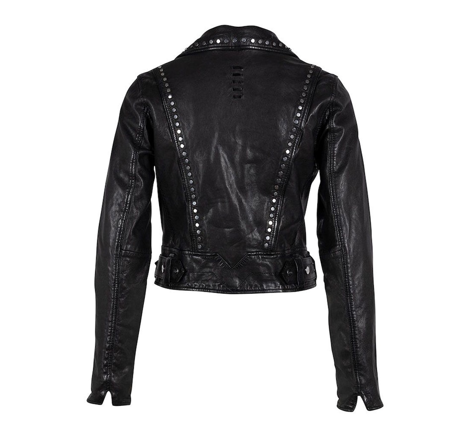 Image 247369_ALTMORE1.jpg, Product 247-369 / Price $359.99, Mauritius Maryn Studded Leather Moto Jacket from Mauritius on TSC.ca's Fashion department