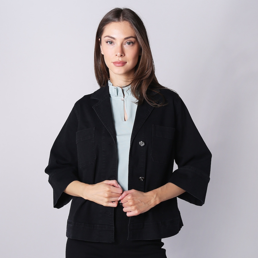 Image 247384_BLK.jpg, Product 247-384 / Price $39.33, Wynne Denim Pleated Back Denim Jacket from Wynnelayers on TSC.ca's Fashion department