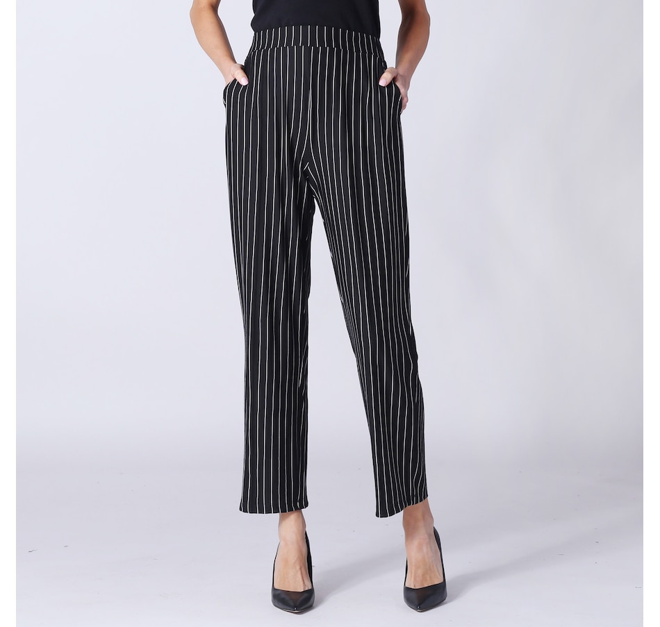 Image 247430_BKW.jpg, Product 247-430 / Price $47.33, Guillaume Pinstripe Ankle Pant from Guillaume on TSC.ca's Fashion department