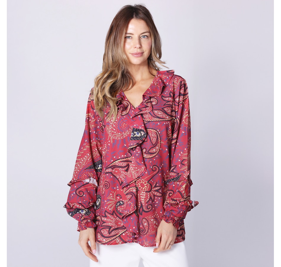 Image 247444_ALTMORE2.jpg, Product 247-444 / Price $35.33, Guillaume Ruffle Front Georgette Blouse from Guillaume on TSC.ca's Fashion department