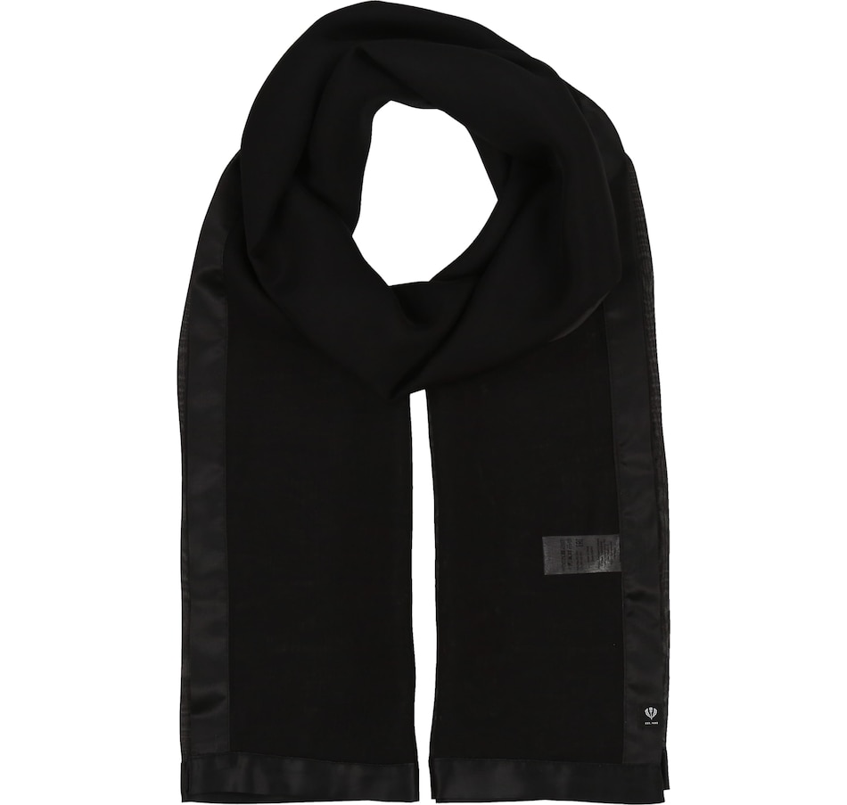 Image 247457_VELBK.jpg, Product 247-457 / Price $34.33, V. Fraas Satin Trim Solid Wrap from FRAAS on TSC.ca's Fashion department