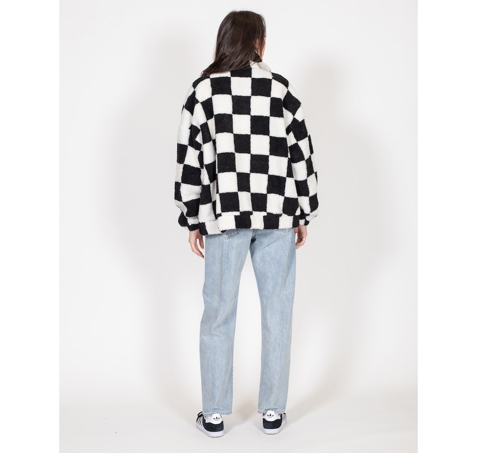 Image 247467_ALTMORE3.jpg, Product 247-467 / Price $159.00, Brunette The Label Checkerboard Sherpa Full Size Zip Jacket from Brunette The Label on TSC.ca's Fashion department