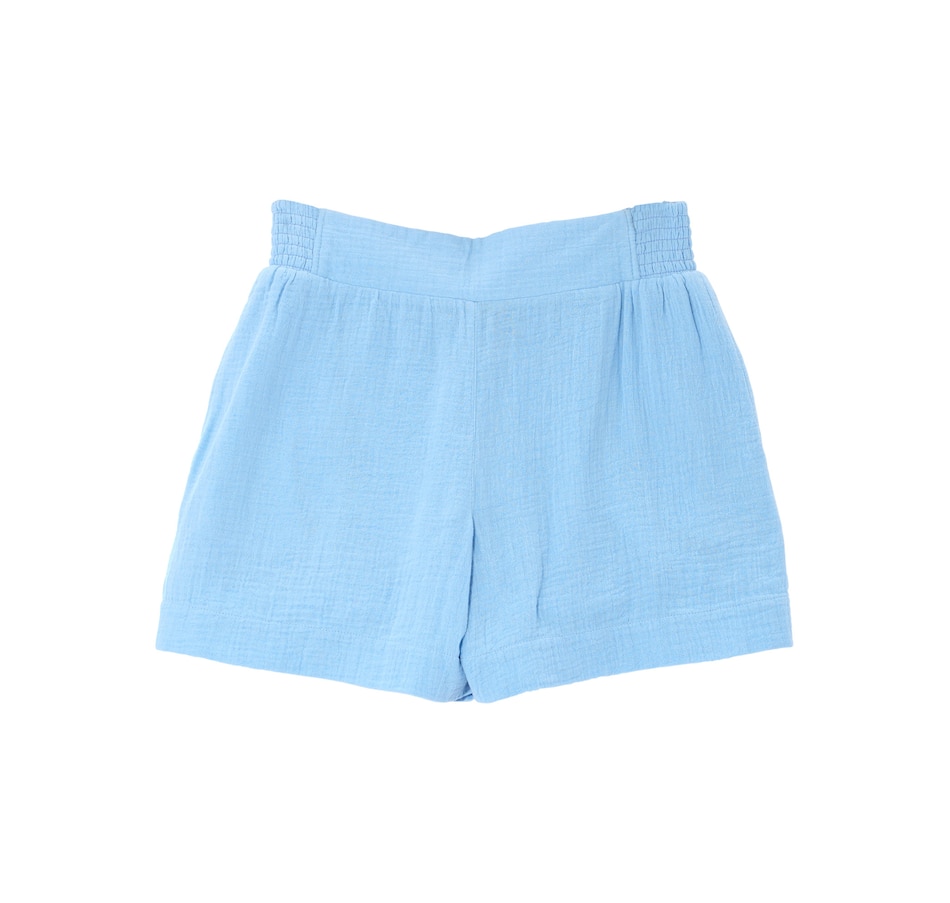 Image 247564_CAPR.jpg, Product 247-564 / Price $24.33, Echo Super Soft Gauze Smocked Shorts from Echo on TSC.ca's Fashion department