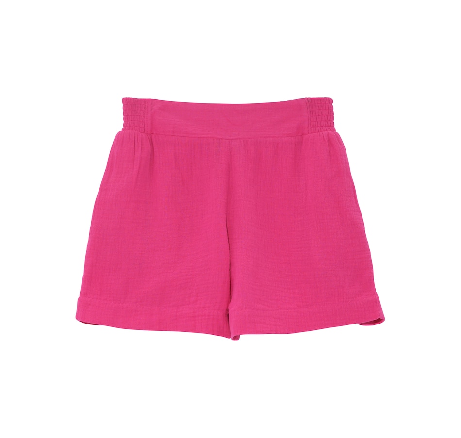 Image 247564_HIBI.jpg, Product 247-564 / Price $24.33, Echo Super Soft Gauze Smocked Shorts from Echo on TSC.ca's Fashion department