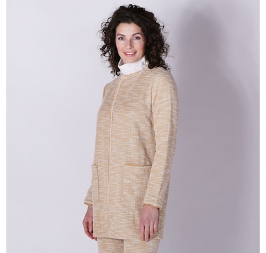 Isaac Mizrahi Stretch Knit Boucle Cardigan