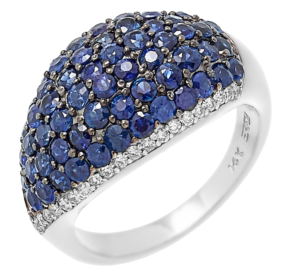 Image 247781.jpg , Product 247-781 / Price $1,799.99 , EFFY Jewellery 14K White Gold Sapphire and Diamond Pave Ring from Effy Jewellery on TSC.ca's Jewellery department