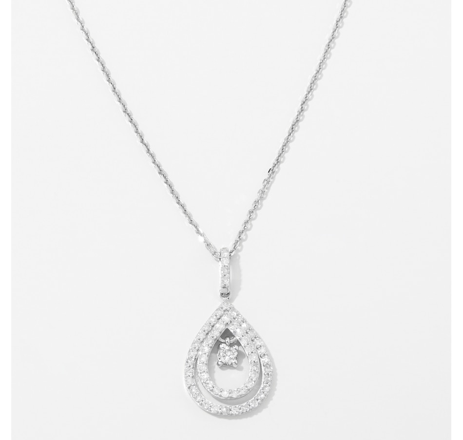 14K Gold 0.50 ctw Diamond Pendant with Chain