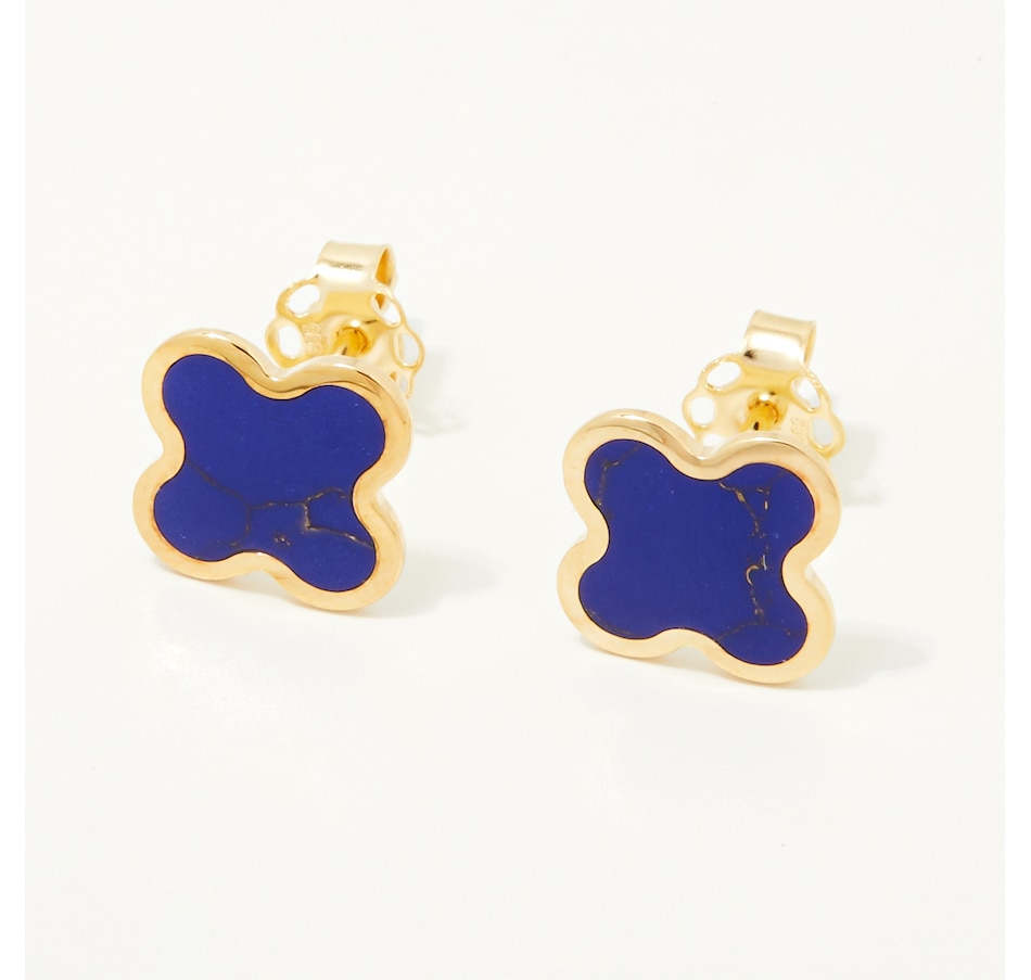 Verona Gold Clover Stud Earrings main image 1