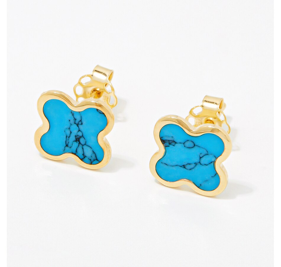 Verona Gold Clover Stud Earrings
