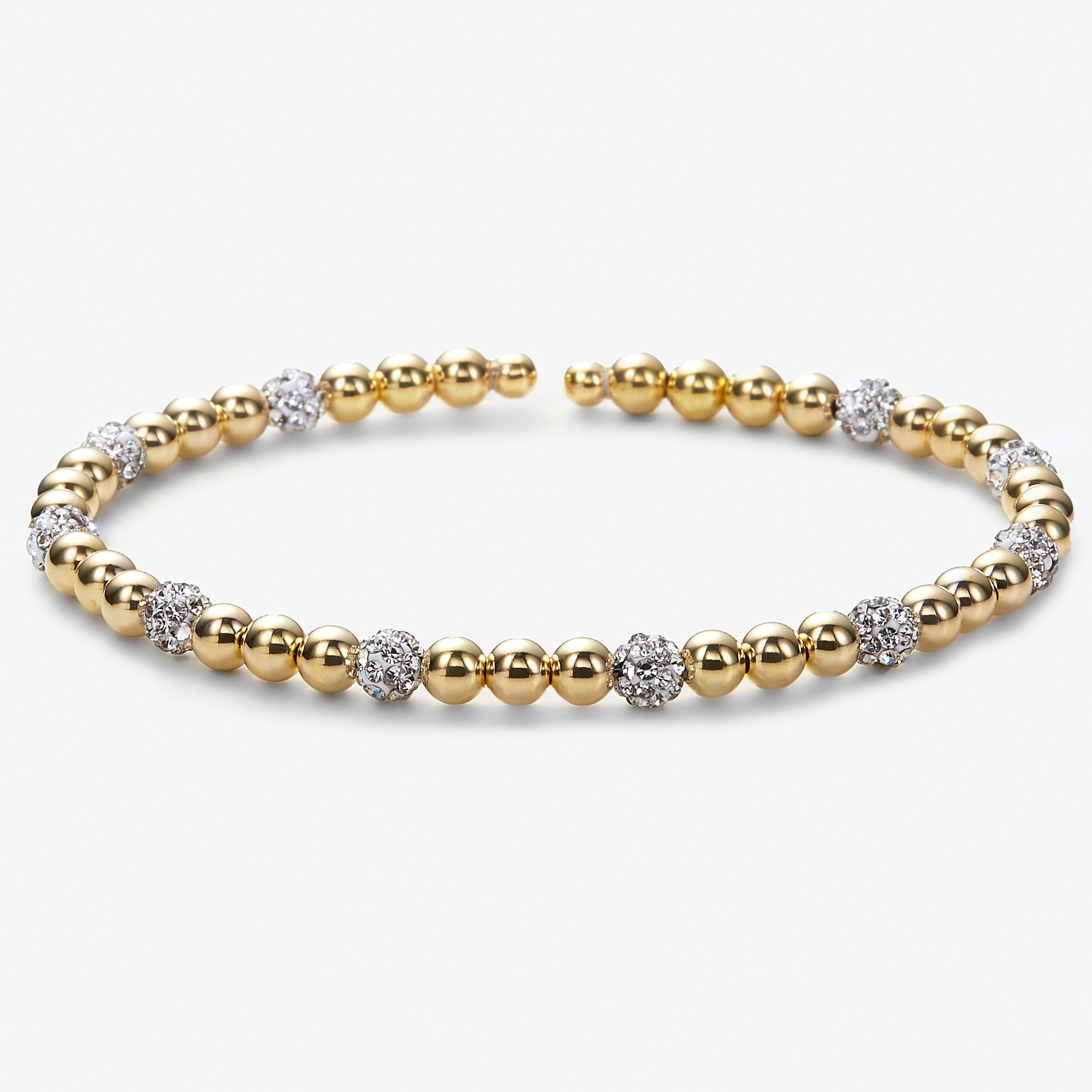 Stefano Oro 14K Yellow Gold Flex Bead Bangle - TSC.ca