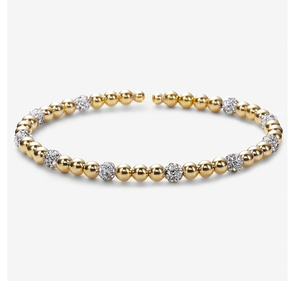 Image 248166_CRY.jpg, Product 248-166 / Price $499.99, Stefano Oro 14K Yellow Gold Flex Bead Bangle from Stefano Oro on TSC.ca's Jewellery department