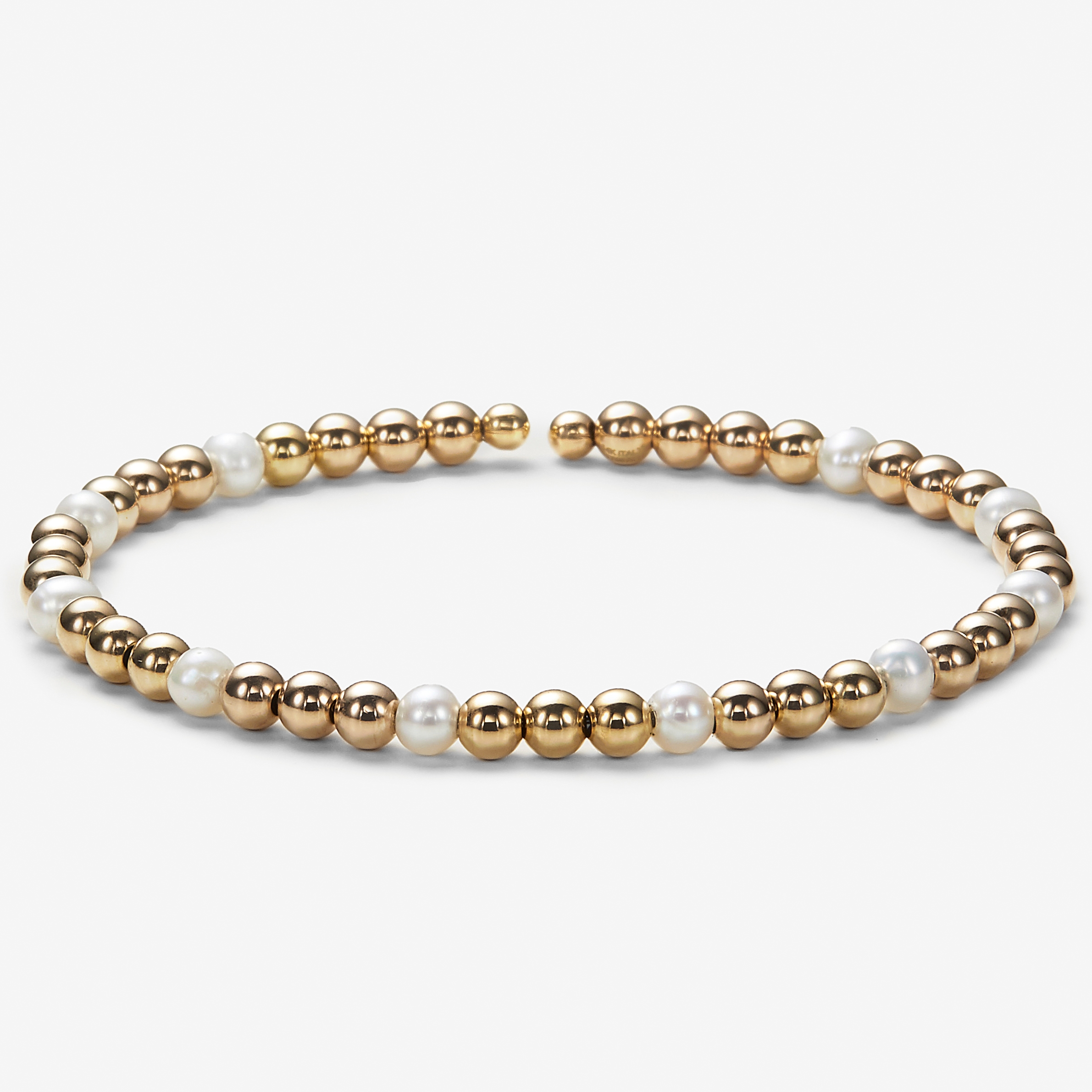Stefano Oro 14K Yellow Gold Flex Bead Bangle - TSC.ca
