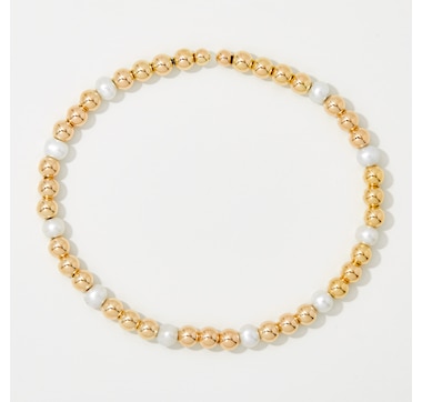 Stefano Oro 14K Yellow Gold Flex Bead Bangle