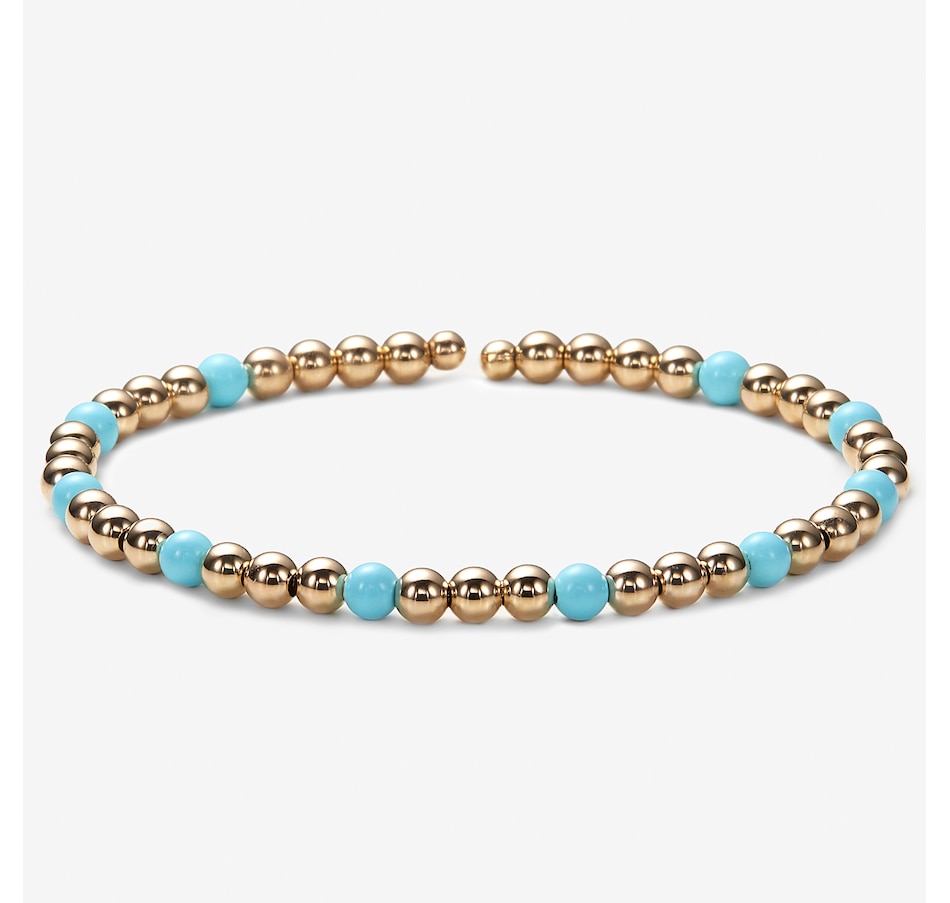 Image 248166_TRQ.jpg, Product 248-166 / Price $499.99, Stefano Oro 14K Yellow Gold Flex Bead Bangle from Stefano Oro on TSC.ca's Jewellery department