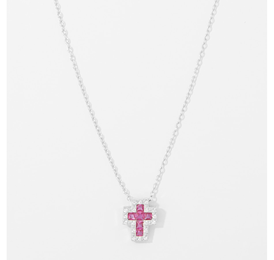 Image 248170_GWH.jpg, Product 248-170 / Price $99.99, AMEN Sterling Silver Zirconia Cross Pendant Necklace from Amen on TSC.ca's Jewellery department