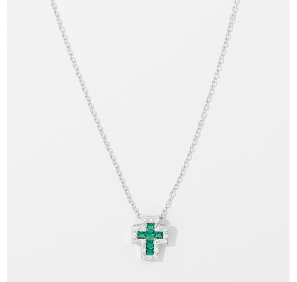Image 248170_RWH.jpg, Product 248-170 / Price $99.99, AMEN Sterling Silver Zirconia Cross Pendant Necklace from Amen on TSC.ca's Jewellery department