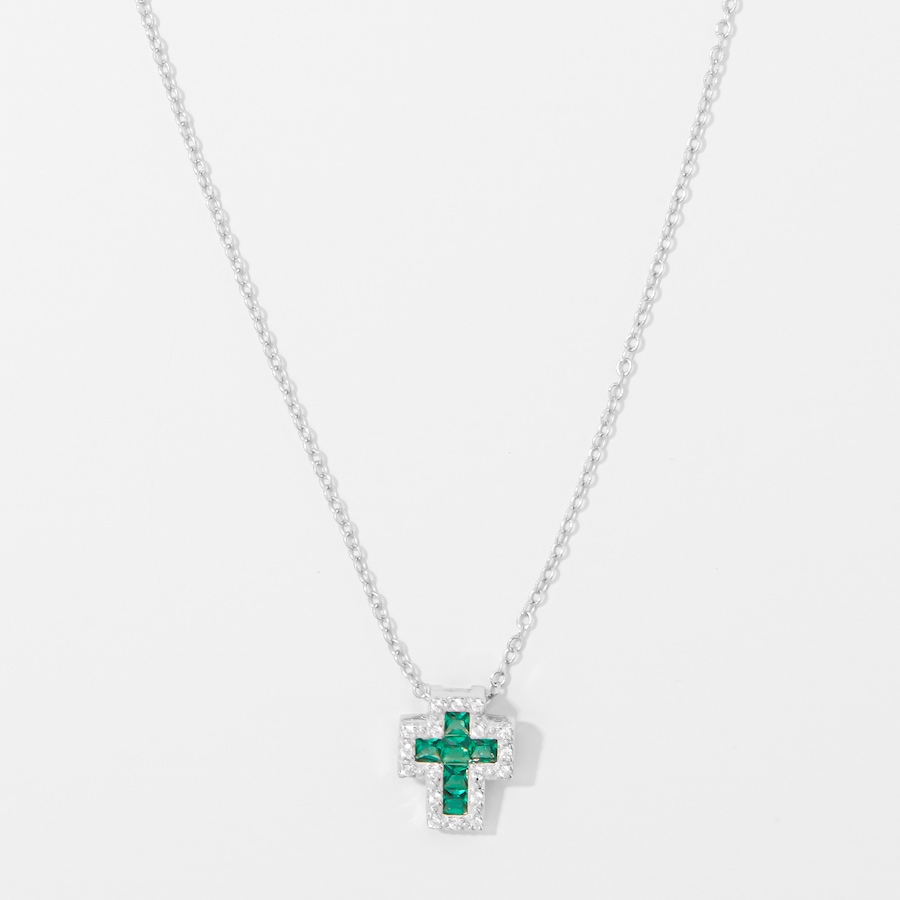 Image 248170_RWH.jpg, Product 248-170 / Price $99.99, AMEN Sterling Silver Zirconia Cross Pendant Necklace from Amen on TSC.ca's Jewellery department