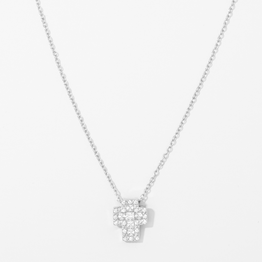Image 248170_WHT.jpg, Product 248-170 / Price $99.99, AMEN Sterling Silver Zirconia Cross Pendant Necklace from Amen on TSC.ca's Jewellery department