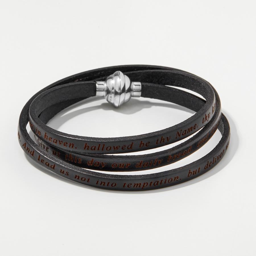 Image 248175_BLK.jpg, Product 248-175 / Price $109.99, AMEN Engraved Leather Prayer Bracelet from Amen on TSC.ca's Jewellery department