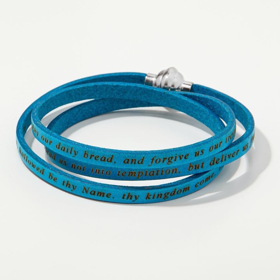 Image 248175_BLU.jpg, Product 248-175 / Price $109.99, AMEN Engraved Leather Prayer Bracelet from Amen on TSC.ca's Jewellery department