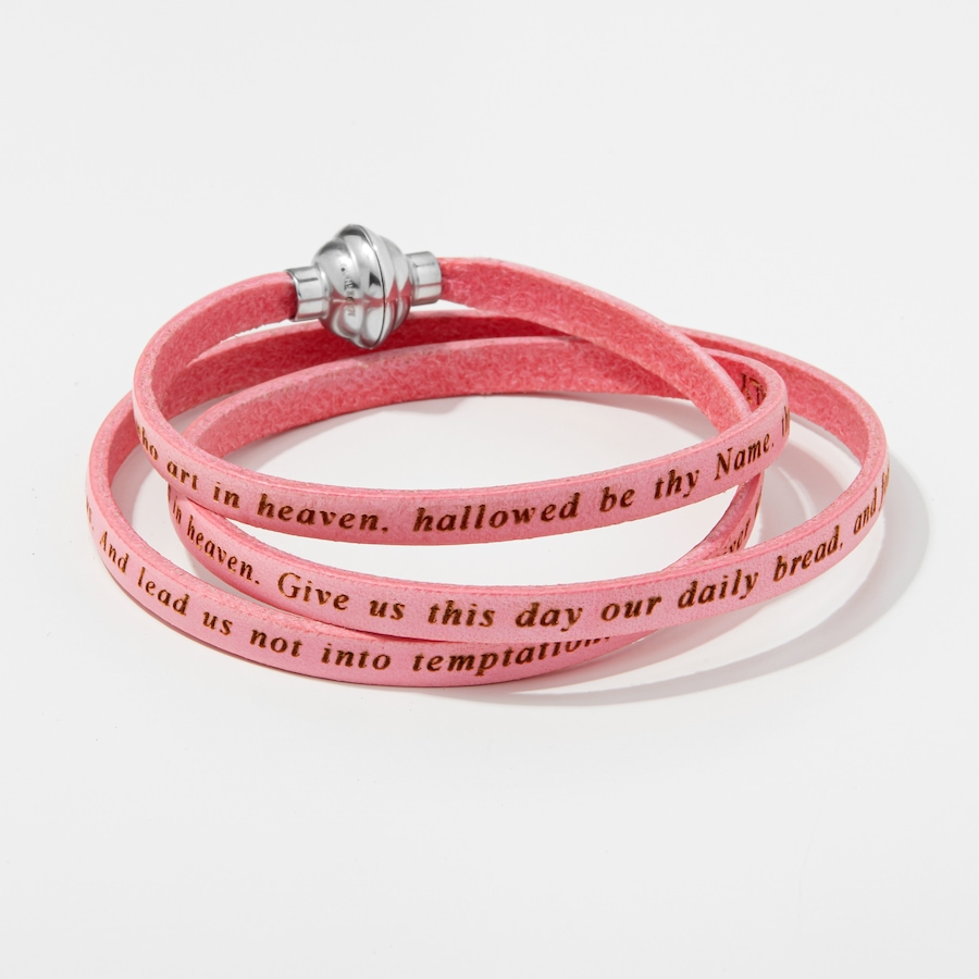 Image 248175_PNK.jpg, Product 248-175 / Price $109.99, AMEN Engraved Leather Prayer Bracelet from Amen on TSC.ca's Jewellery department