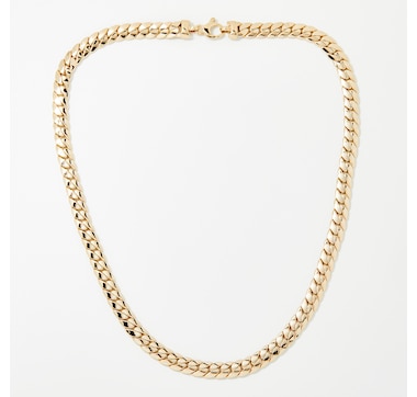 Stefano Oro 14K Yellow Gold Wave Herringbone Necklace