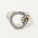 Samuel B Collection Sterling Silver 18K Interlocking Oval Ring