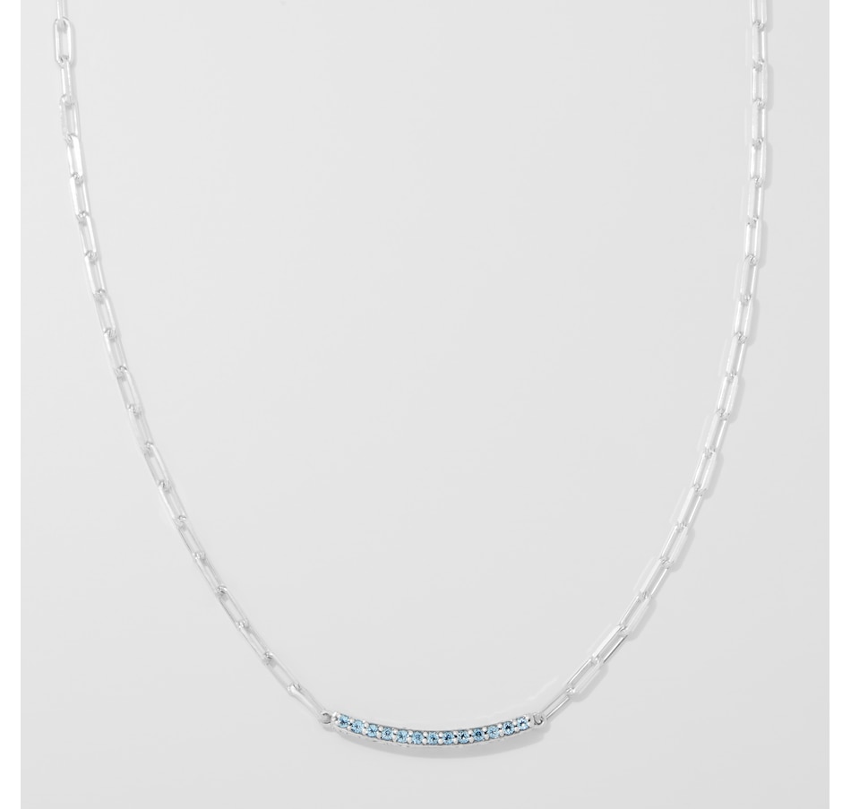 Image 248219.jpg, Product 248-219 / Price $279.99, Samuel B Collection Sterling Silver Blue Topaz Link Necklace from Samuel B. Collection on TSC.ca's Jewellery department