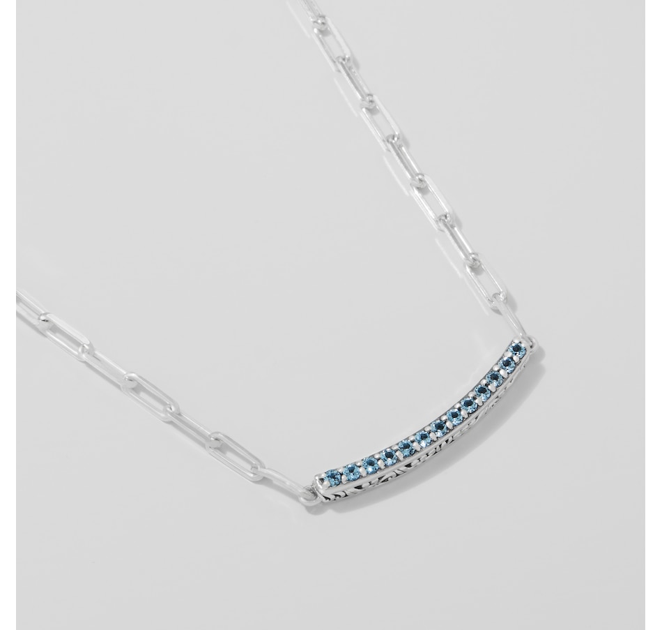 Image 248219_ALTMORE1.jpg, Product 248-219 / Price $279.99, Samuel B Collection Sterling Silver Blue Topaz Link Necklace from Samuel B. Collection on TSC.ca's Jewellery department