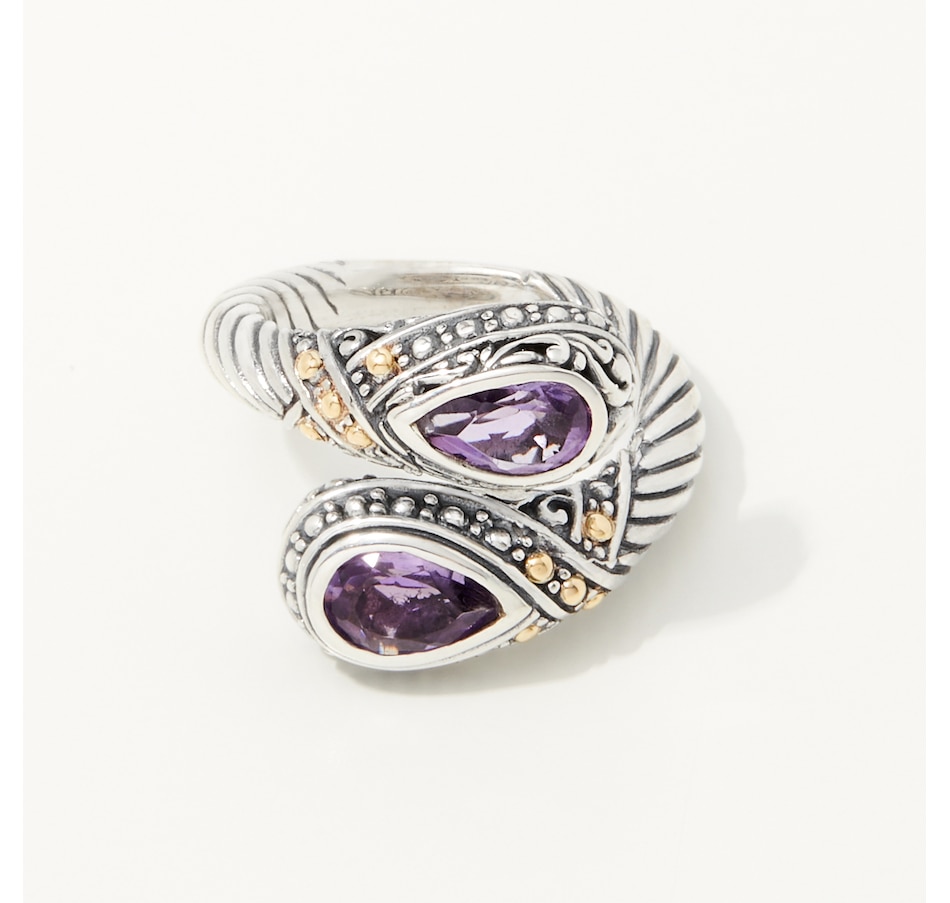 Image 248225_AMY.jpg, Product 248-225 / Price $249.99, Samuel B Collection Sterling Silver 18K Bypass Pear Ring from Samuel B. Collection on TSC.ca's Jewellery department