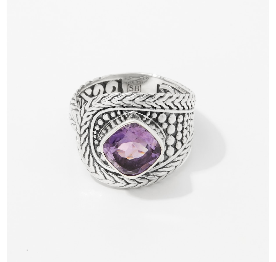 Image 248230_AMY.jpg, Product 248-230 / Price $49.33, Samuel B Collection Sterling Silver Cushion Ring Choice of: Citrine, Blue Topaz or from Samuel B. Collection on TSC.ca's Jewellery department