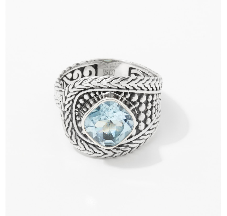 Image 248230_BTP.jpg, Product 248-230 / Price $49.33, Samuel B Collection Sterling Silver Cushion Ring Choice of: Citrine, Blue Topaz or from Samuel B. Collection on TSC.ca's Jewellery department