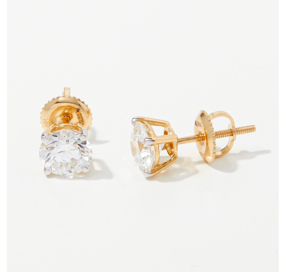 Image 248237_ALTMORE1.jpg, Product 248-237 / Price $399.99 - $7,499.99, Evera Diamonds 18K Gold Diamond Stud Earrings with Screw Back from Evera Diamonds on TSC.ca's Jewellery department