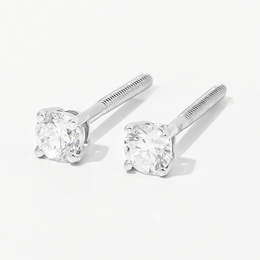 Image 248237_WGP20.jpg, Product 248-237 / Price $899.99 - $2,999.99, Evera Diamonds 18K Gold Diamond Stud Earrings with Screw Back from Evera Diamonds on TSC.ca's Jewellery department