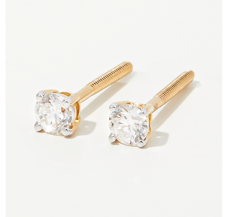 Image 248237_YGP20.jpg, Product 248-237 / Price $399.99 - $7,499.99, Evera Diamonds 18K Gold Diamond Stud Earrings with Screw Back from Evera Diamonds on TSC.ca's Jewellery department