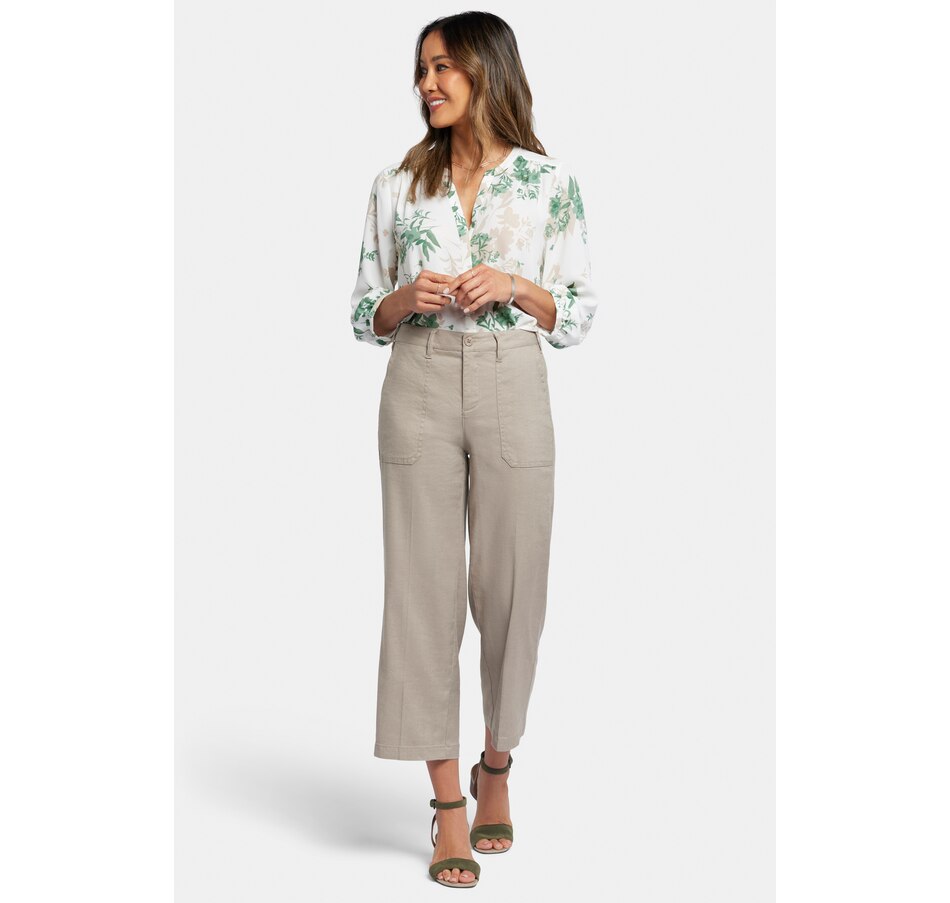 Image 248342_SDWD.jpg, Product 248-342 / Price $49.33, NYDJ Wide Leg Cropped Linen Cargo Pant from NYDJ on TSC.ca's Fashion department