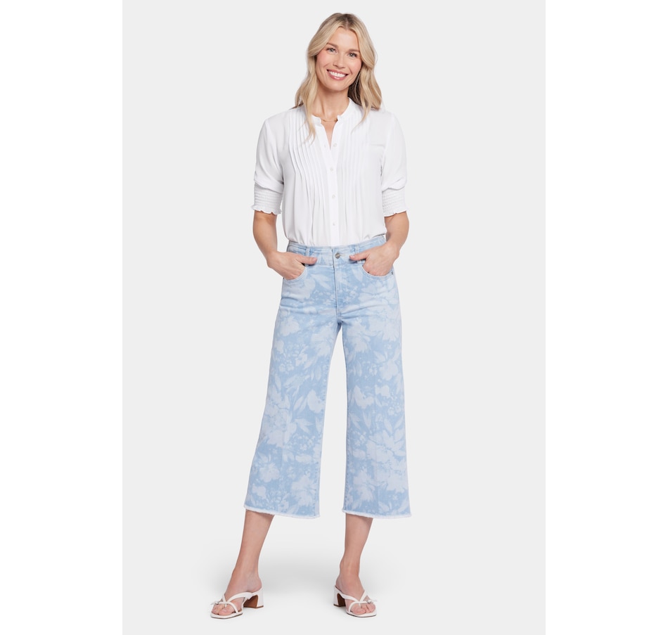 NYDJ Printed Brigitte High Rise Wide Leg Capri Jean - TSC.ca