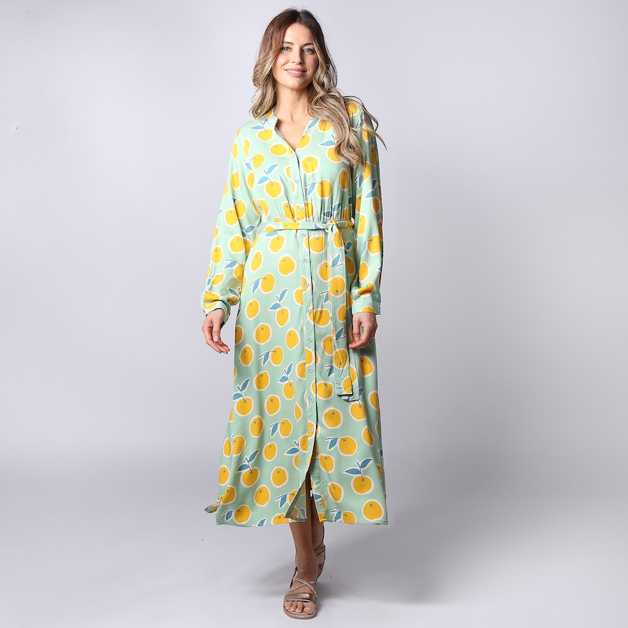 Image 248352_LEMPT.jpg, Product 248-352 / Price $49.33, Compañía Fantástica Button Front Self Belt Long Sleeve Midi Dress from Compania Fantastica on TSC.ca's Fashion department