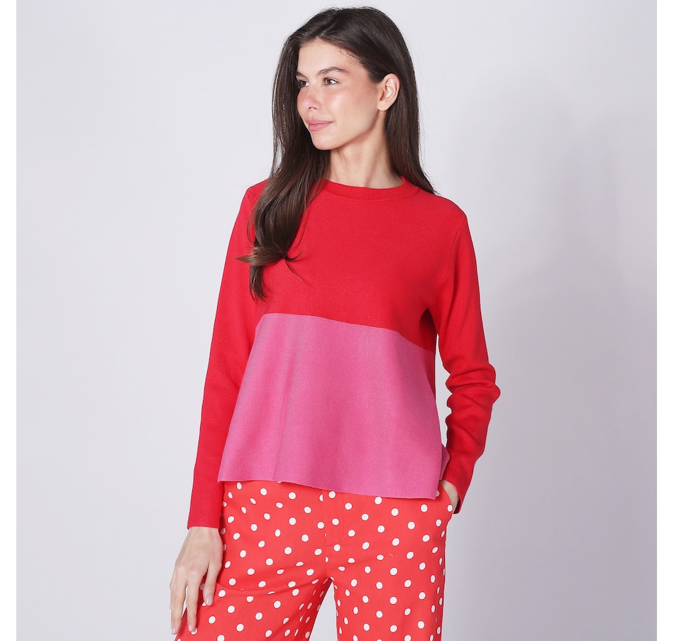 Image 248359_RDPK.jpg, Product 248-359 / Price $29.33, Compañía Fantástica Crewneck Colour Block Knit Pullover from Compania Fantastica on TSC.ca's Fashion department