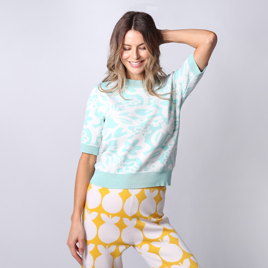 Image 248360_BLU.jpg, Product 248-360 / Price $29.33, Compañía Fantástica Short Sleeve Crewneck Knit Pullover from Compania Fantastica on TSC.ca's Fashion department
