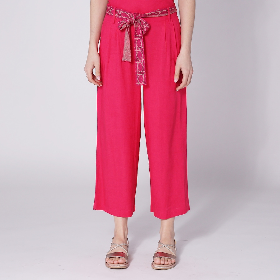 Image 248395_FUS.jpg, Product 248-395 / Price $55.33, Aggel Knitwear Linen Blend Pant With Knitted Details from Aggel on TSC.ca's Fashion department