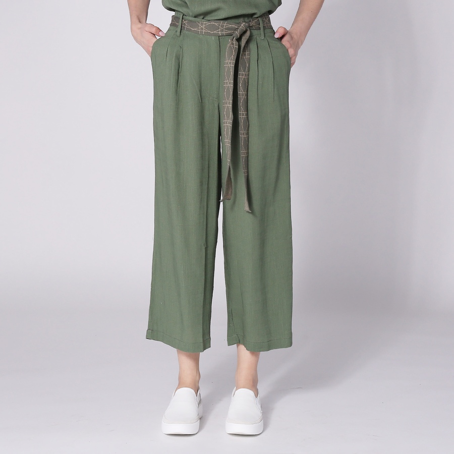 Image 248395_KHA.jpg, Product 248-395 / Price $55.33, Aggel Knitwear Linen Blend Pant With Knitted Details from Aggel on TSC.ca's Fashion department