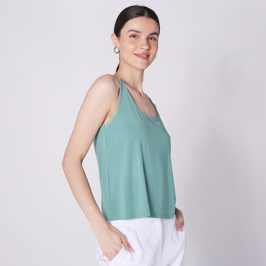 Image 248398_TLE.jpg, Product 248-398 / Price $12.33, Aggel Knitwear Jersey Sleeveless Top With Knitted Details from Aggel on TSC.ca's Fashion department